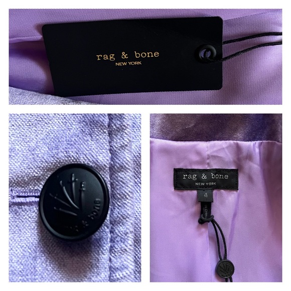 New! RAG & BONE Cody Velvet Blazer - Picture 10 of 10